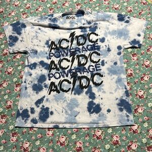 AC⚡️DC _ Rock T-shirt! POWERAGE! XL tie dye, unisex short sleeve shirt. AC/DC 🎸